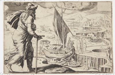 Jonah Fleeing the Presence of the Lord by Dirck Volckertsz. Coornhert
