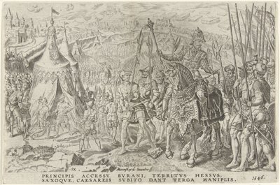 Imperial Camp at Ingolstadt, 1546, Victories of Charles V (series title) by Dirck Volckertsz. Coornhert