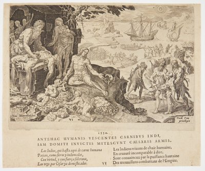 The Imperial Troops Bringing Civilization to the Indians by Dirck Volckertsz. Coornhert