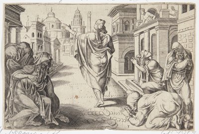 The People of Nineveh Repenting Upon Hearing the Prophecies of Jonah by Dirck Volckertsz. Coornhert