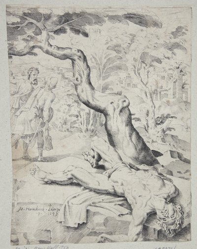 The Robbers Leaving the Traveller Half-Dead by Dirck Volckertsz. Coornhert