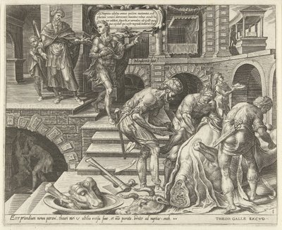Preparations for the Wedding Feast (Parable of a Wedding Feast) by Dirck Volckertsz. Coornhert