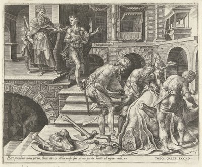 Preparations for the Wedding Feast by Dirck Volckertsz. Coornhert