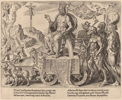 The Triumph of Christ by Dirck Volckertz Coornhert after Maerten van Heemskerck