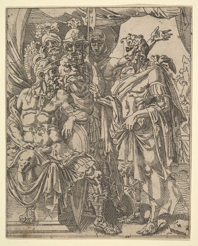 Achior Pleading with Holofernes for the Israelites, from The Story of Judith and Holofernes by Dirck Volkertsen Coornhert