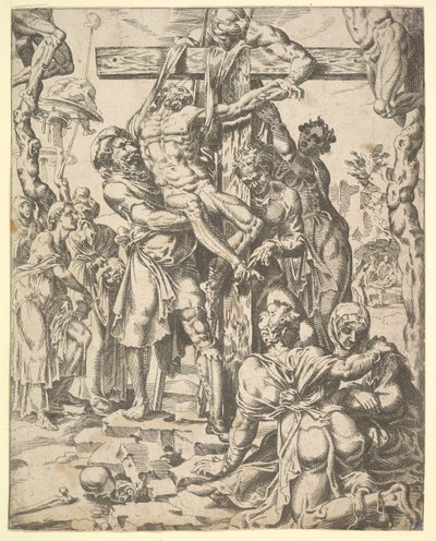 The Descent from the Cross, from The Fall and Salvation of Mankind through the Life and Passion of Christ, 1548 by Dirck Volkertsen Coornhert
