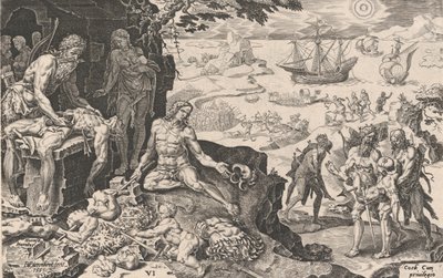 The Imperial Troops Bringing Civilization to the Indians, from The Victories of Emperor Charles V by Dirck Volkertsen Coornhert