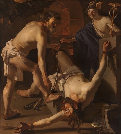 Prometheus Bound by Vulcan by Dirck van Baburen