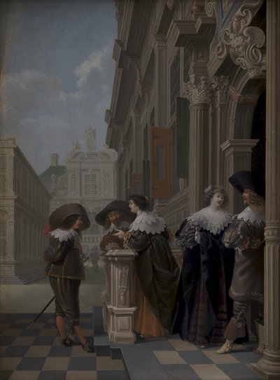 Conversation Outside a Palace by Dirck van Delen