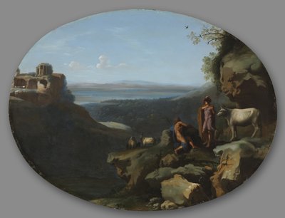 Mercury and Argus in a Landscape by Dirck van der Lisse