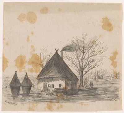 Landscape by Dirk Arnoldus Tavenraat (signed by artist)