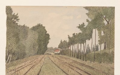 Landscape with a Building in the Distance by Dirk Arnoldus Tavenraat