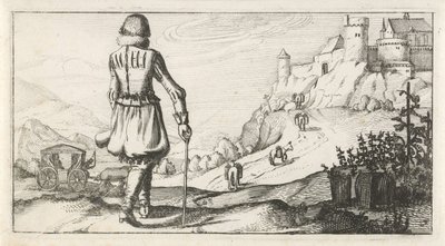 Man in Doublet in a Mountain Landscape by Dirk Eversen Lons