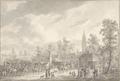 The Departure of the Garrison of Amersfoort in 1790 by Dirk Langendijk (signed by artist)