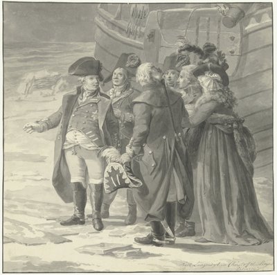 The Departure of William V to England, 18 January 1795 by Dirk Langendijk
