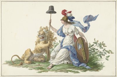 Model for the Flag of the Batavian Navy, 1796 by Dirk Langendijk