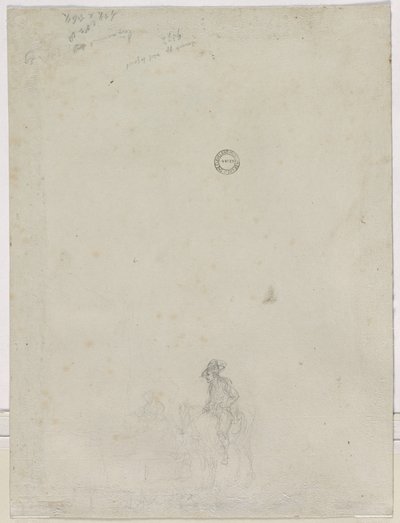 Sketch of Peasants at a Fountain (verso) by Dirk Langendijk