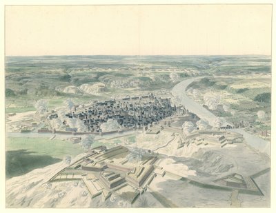 View of Namur from the West during the Siege of 1695 by Dirk Maas