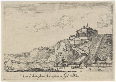 View of the Church of Santo Amaro in Lisbon (title on object: Vista de Santo Amaro e Prospectiva do Lugar de Bellem) (series title: Views of Lisbon) by Dirk Stoop