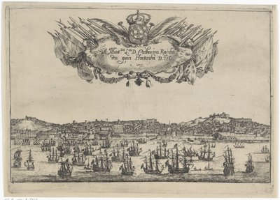 View of the City and Harbor of Lisbon by Dirk Stoop