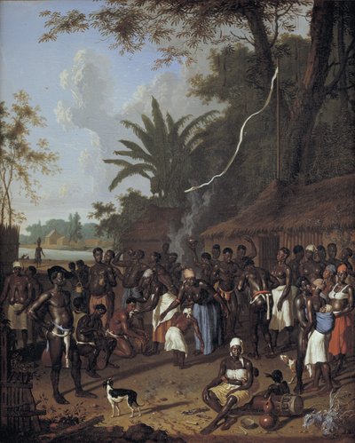 Ritual Slave Party on a Sugar Plantation in Surinam by Dirk Valkenburg
