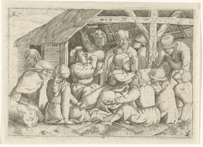 Beggars at a Meal in a Hut by Dirk van Hoogstraten