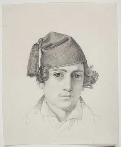 Portrait of a Young Man with a Tassel Hat by Ditlev Blunck