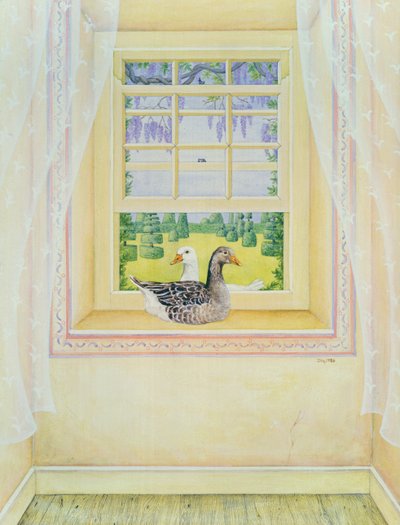 Window Geese by Ditz