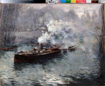 A Steamboat by Dmitri Anfimovich Shcherbinovsky