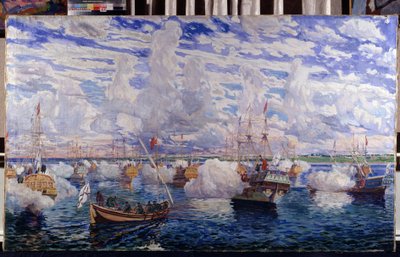The Fleet of Peter I of Russia (the Great) by Dmitri Nikolayevich Kardovsky