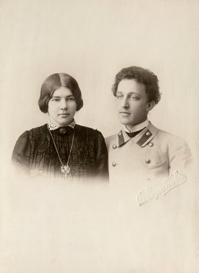 Alexander Blok, Russian Poet, with His Wife Lyuba by Dmitri Spiridonovich Zdobnov