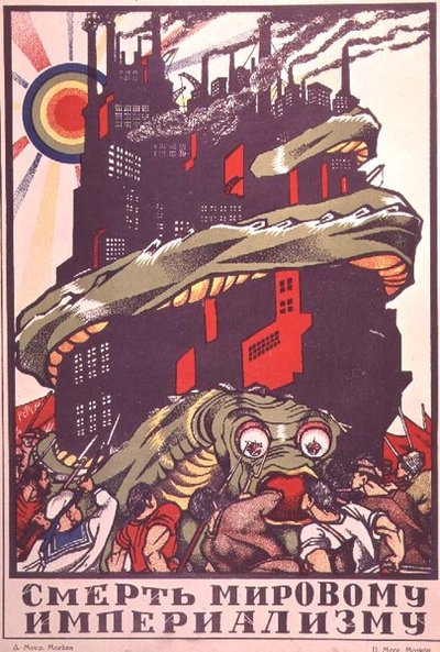 Poster Depicting a Monster Wrapped Round a City, from 