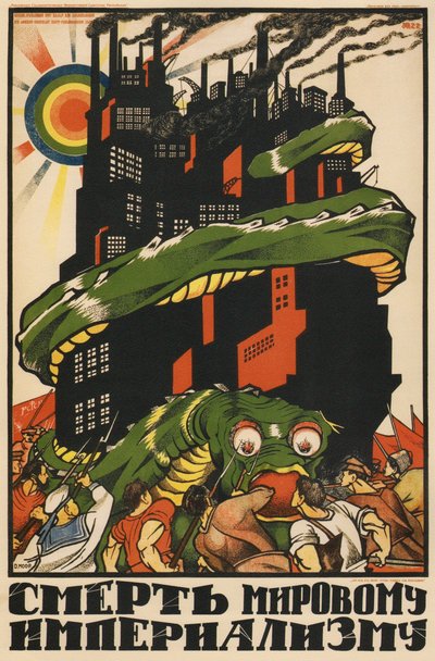 For the death of world imperialism Poster, 1920 by Dmitriy Stakhievich Moor
