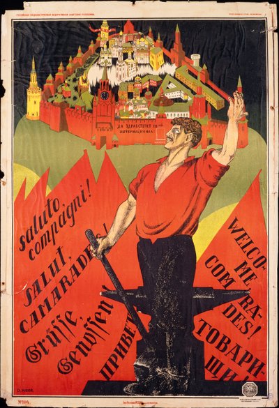 October Revolution, Welcome Comrades! Appeal to the Revolutionary Workers Abroad by Dmitry (1883 1946) Moor