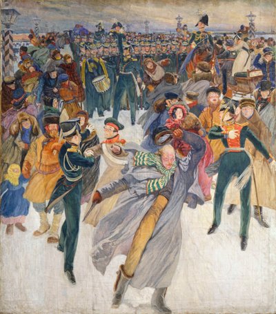 The Decembrist Revolt at the Senate Square on December 14, 1825 by Dmitry Kardovsky