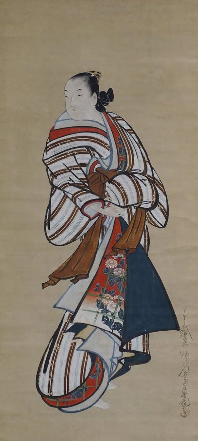 Standing Courtesan Looking Over Her Shoulder, ca. 1715 by Dohan Kaigetsudo