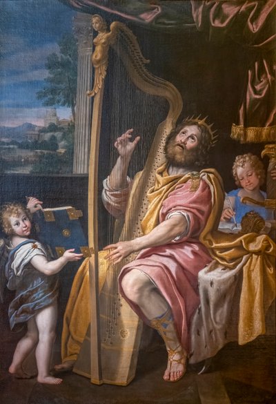 King David Playing the Harp, Domenico Zampieri, known as the Dominiquin by Domenichino