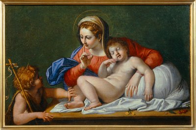 Virgin Mary with child and Saint John Baptist, also called The Silence by Domenichino (1581-1641)