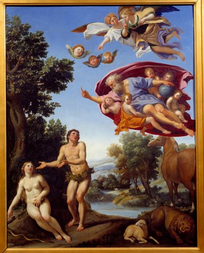God Rebukes Adam and Eve by Domenichino