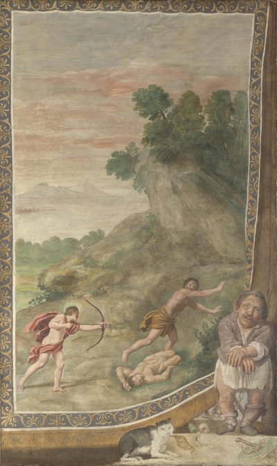 Apollo Killing the Cyclops Fresco from Villa Aldobrandini by Domenichino