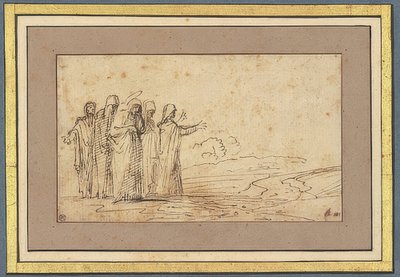 Mary with Four Holy Women in Landscape by Domenichino