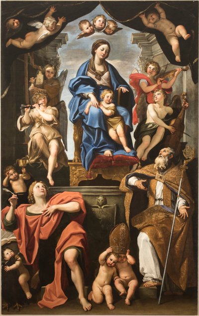 Virgin and Child with Saints Petronius and John the Evangelist by Domenichino
