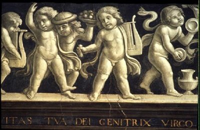 Frieze of Cherubs, from the Birth of the Virgin (detail) by Domenico Ghirlandaio