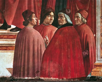 Stories of the Virgin Mary: Annunciation to Zacharias (detail) by Domenico Ghirlandaio