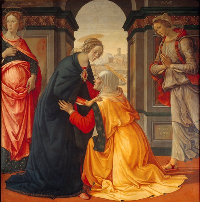 Visitation: Virgin Mary Visits Elisabeth by Domenico Ghirlandaio