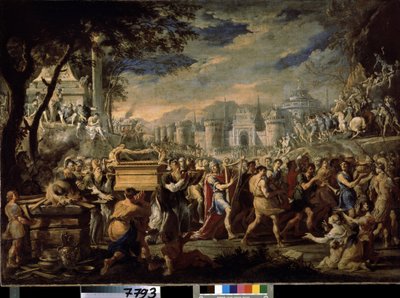 King David bearing the Ark of the Covenant into Jerusalem by Domenico Gargiulo
