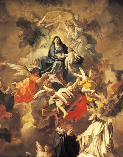 Glory with Saints and Angels (detail) by Domenico Antonio Vaccaro