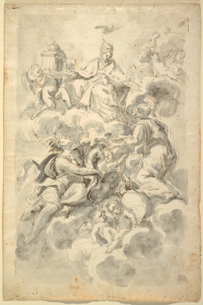 Sketches for a Ceiling Painting: The Triumphant Church by Domenico Antonio Vaccaro
