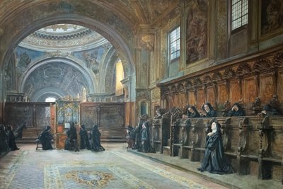 The Choir of the Church of Saint Mary Donnaregina Nuova by Domenico Battaglia