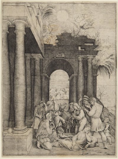 Adoration of the Shepherds by Domenico Beccafumi